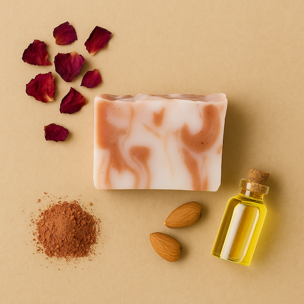 rosenseife pfelgende naturseife haarseife für alle haartypen mandeloelseife muttertagsgeschenk geburtstagsgeschenk naturseife